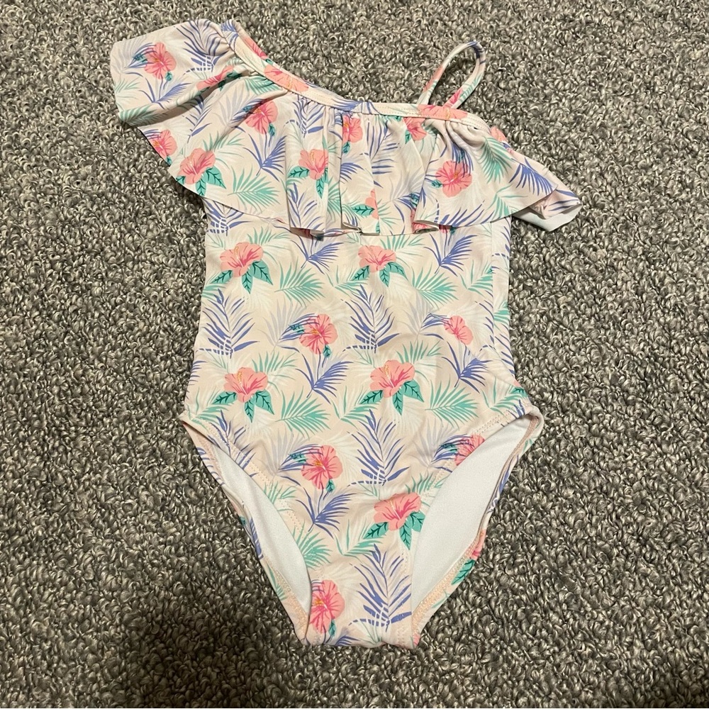 Janie and Jack toddler girls swimsuit one piece floral 3t